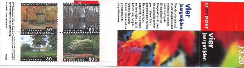 1999 Hollanda Pb53C Sonbahar Karne (Booklet) 1
