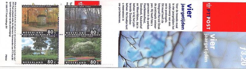 1999 Hollanda Pb53D Kış Karne (Booklet) 1