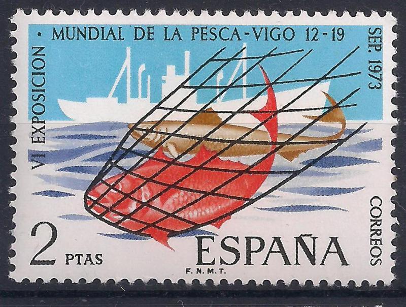 1973 İspanya Balıkavı Damgasız ** 1
