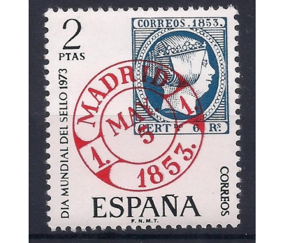 1973 İspanya Dünya Pul Günü Damgasız **