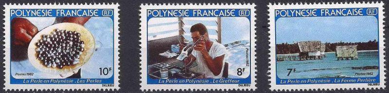 1982 Fransız Polinezyası İnci Endüstrisi Damgasız 1