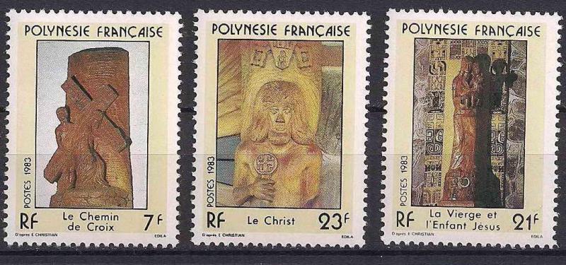 1983 Fransız Polinezyası Dini Heykeller Damgasız** 1