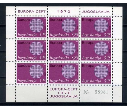 YUGOSLAVYA ** 1970 EUROPA CEPT KB SÜPER(E-0214) 3 2x