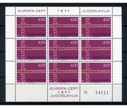 YUGOSLAVYA ** 1971 EUROPA CEPT KB SÜPER(E-0214) 3 2x