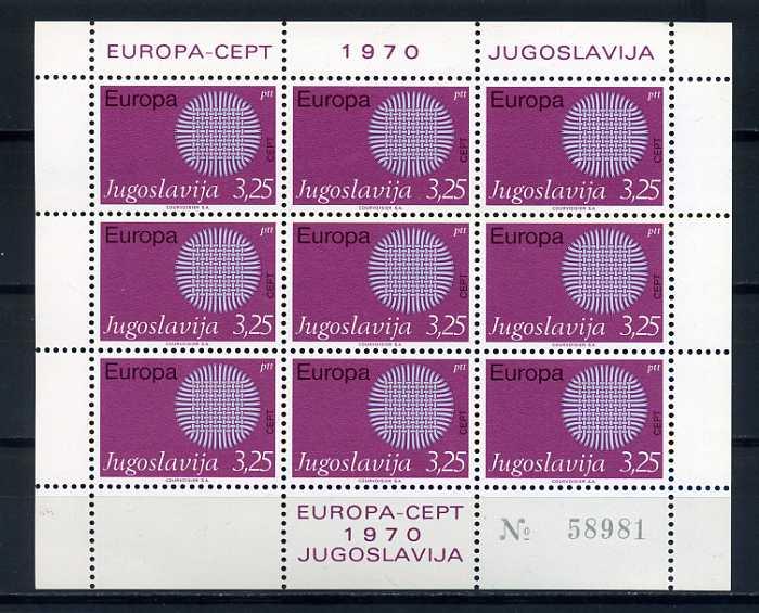 YUGOSLAVYA ** 1970 EUROPA CEPT KB SÜPER(E-0214) 3
