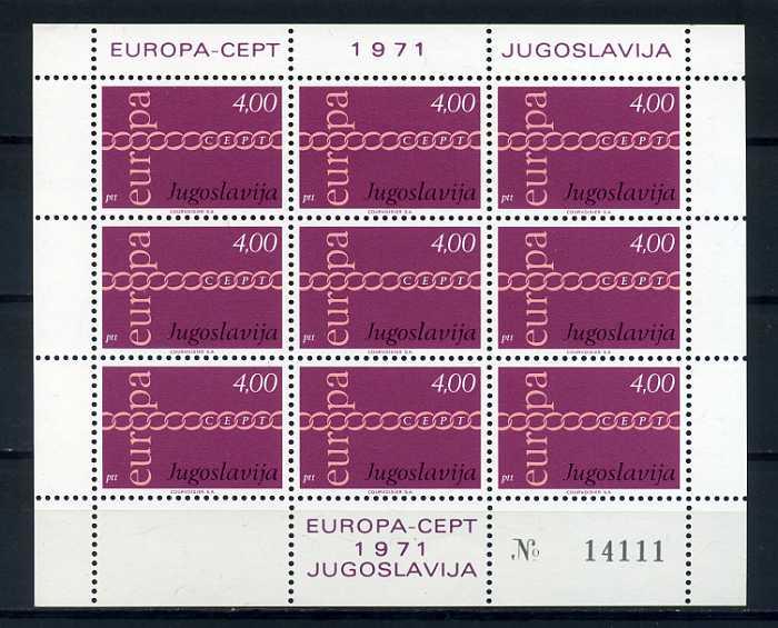 YUGOSLAVYA ** 1971 EUROPA CEPT KB SÜPER(E-0214) 3