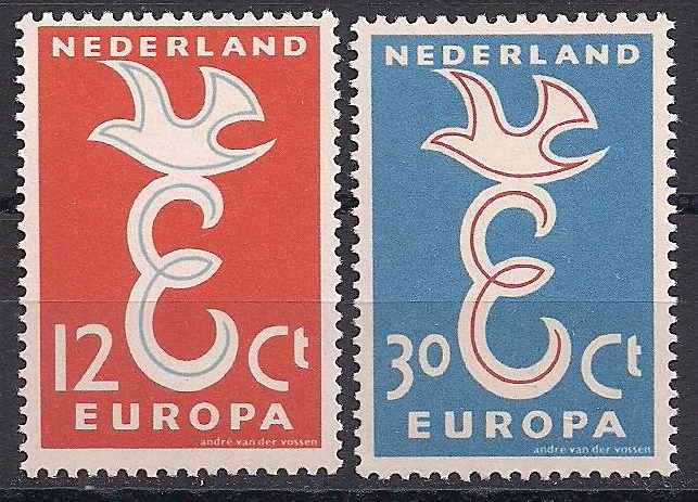 1958 Hollanda Europa Cept Damgasız** 1