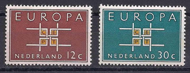 1963 Hollanda Europa Cept Damgasız** 1