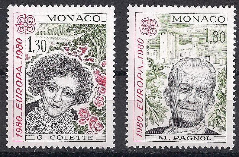 1980 Monako Europa Cept Ünlüler Damgasız** 1