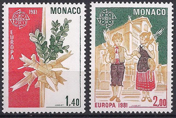 1981 Monako Europa Cept Folklör Damgasız** 1