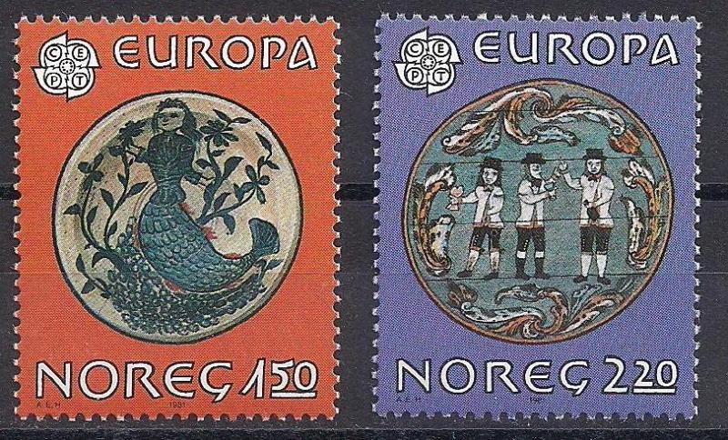 1981 Norveç Europa Cept Folklör Damgasız** 1