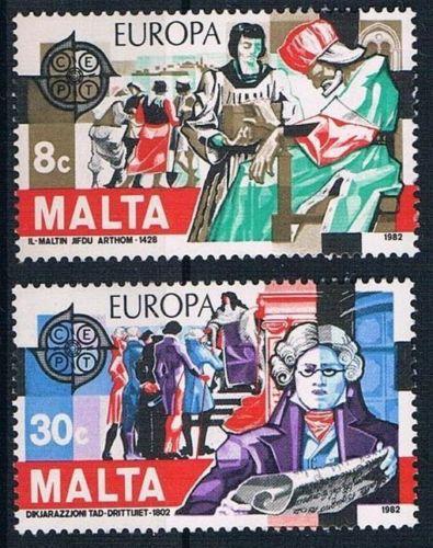 1982 Malta Europa Cept Tarih Damgasız** 1