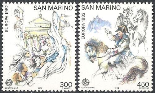 1982 San Marino Europa Cept Tarih Damgasız** 1