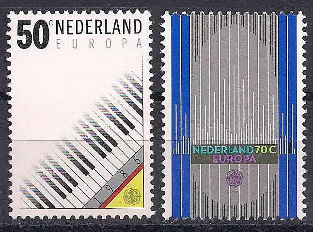 1985 Hollanda Europa Cept Müzik Yılı Damgasız** 1