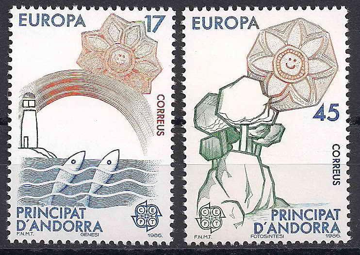 1986 İspanya Andorra Europa Cept Damgasız** 1