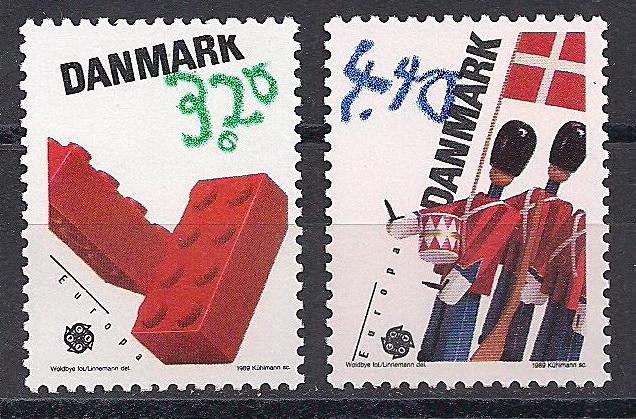 1989 Danimarka Europa Cept Çocuk Damgasız** 1