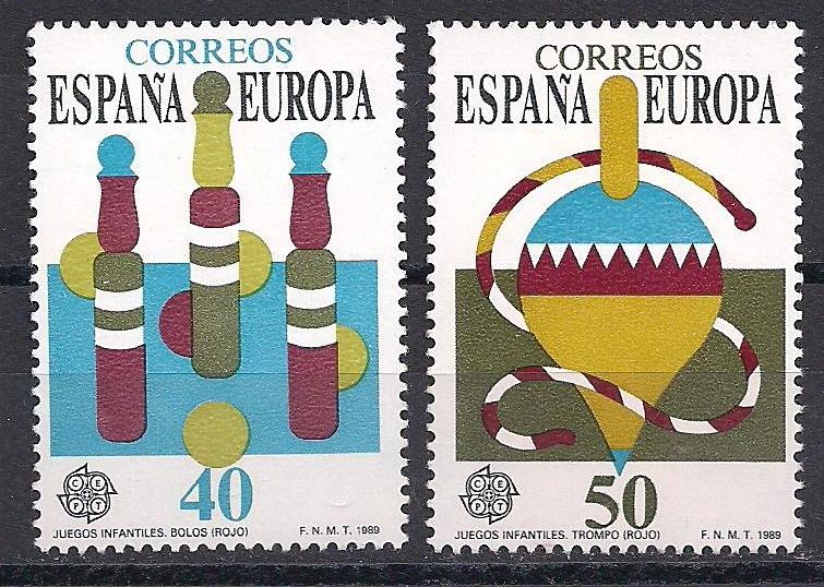 1989 İspanya Europa Cept Çocuk Damgasız** 1