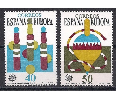 1989 İspanya Europa Cept Çocuk Damgasız**