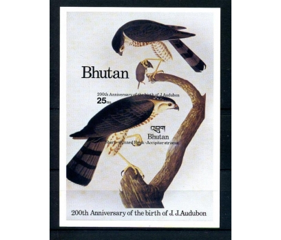 BHUTAN ** 1985 KUŞLAR BLOK (250414)
