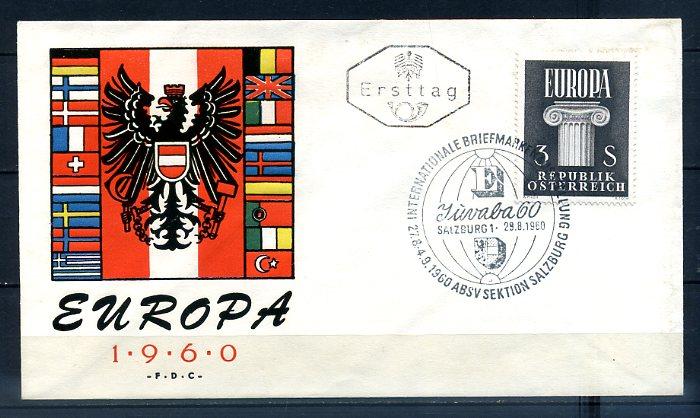 AVUSTURYA 1960 EUROPA CEPT  FDC SÜPER (300414) 1
