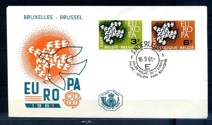 BELÇİKA 1961 EUROPA CEPT  FDC SÜPER (300414) 1