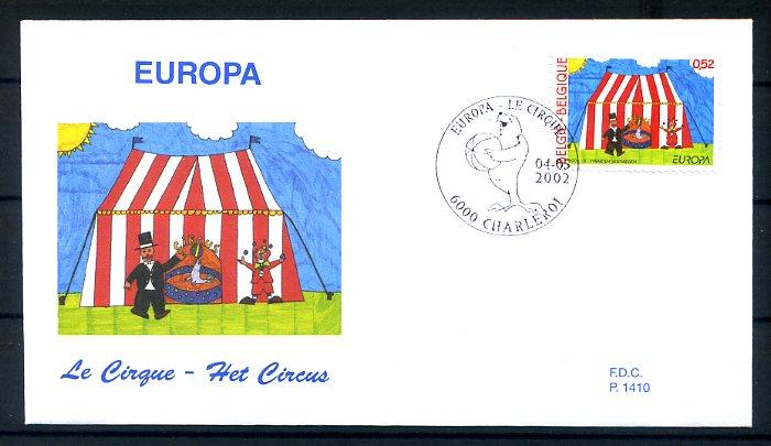 BELÇİKA 2002 EUROPA CEPT  FDC SÜPER (280414) 1
