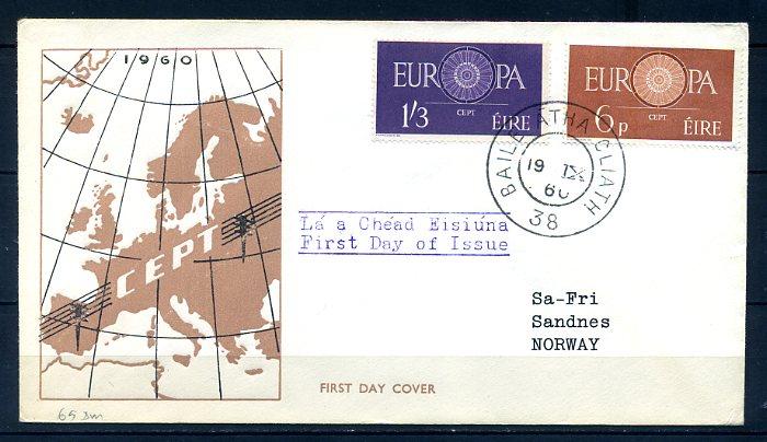 İRLANDA 1960 EUROPA CEPT  FDC SÜPER (300414) 1
