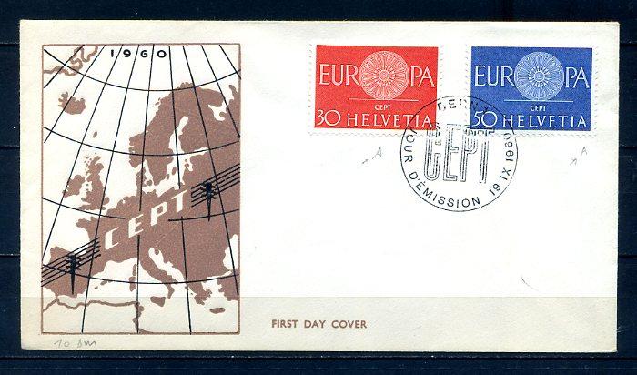 İSVİÇRE 1960 EUROPA CEPT  FDC SÜPER (300414) 1