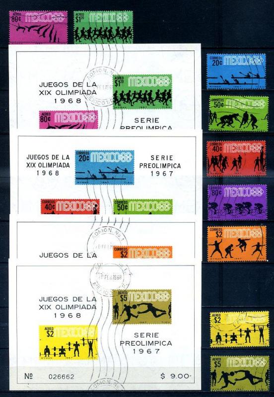 MEKSİKA DAMGALI 1967 OLİMPİYATLAR (040514) 1