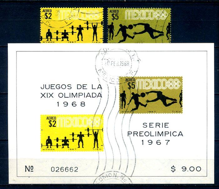 MEKSİKA DAMGALI 1967 OLİMPİYATLAR (040514) 5