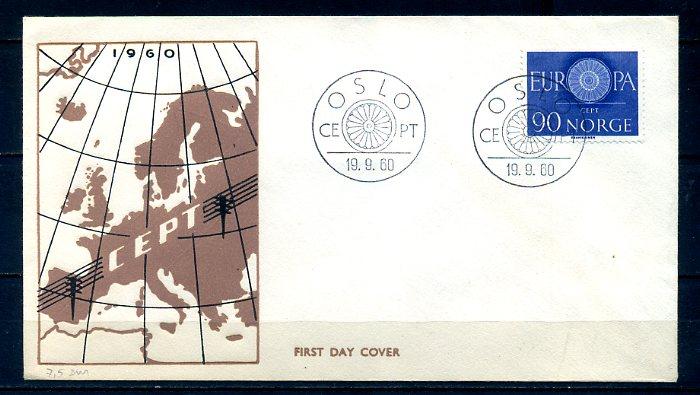 NORVEÇ 1960 EUROPA CEPT  FDC SÜPER (300414) 1