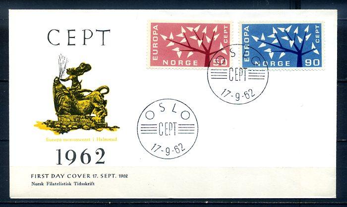 NORVEÇ 1962 EUROPA CEPT  FDC SÜPER (300414) 1