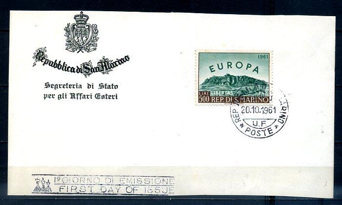 SAN MARİNO 1961 EUROPA CEPT  FDC KARTTA (300414) 1
