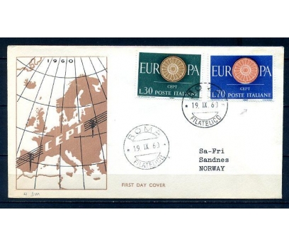 İTALYA 1960 EUROPA CEPT  FDC SÜPER (300414) 1 2x