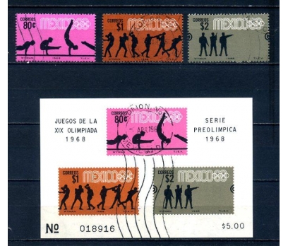 MEKSİKA DAMGALI 1968 OLİMPİYATLAR (040514) 3 2x