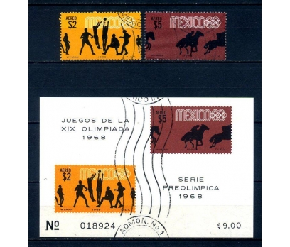 MEKSİKA DAMGALI 1968 OLİMPİYATLAR (040514) 5 2x