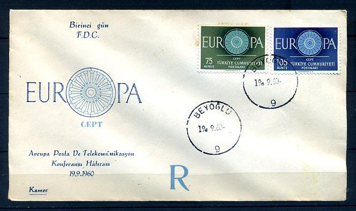 TÜRKİYE 1960 EUROPA CEPT  FDC SÜPER (300414) 1