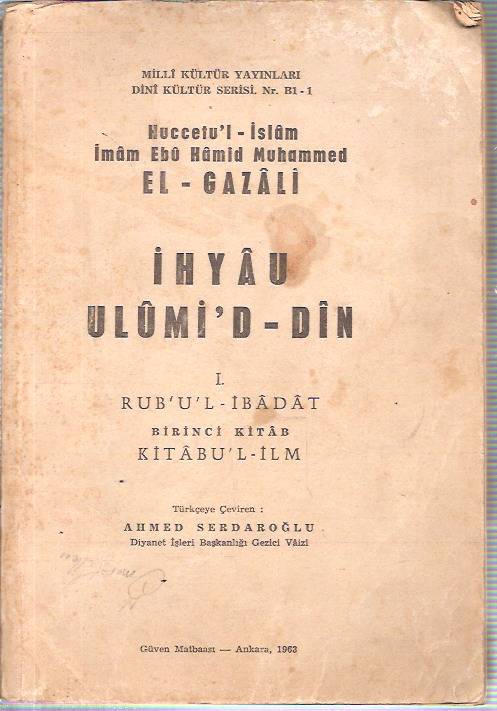 İHYAU ULUMİD-DİN-1CİLT-EL GAZALİ-1963 1