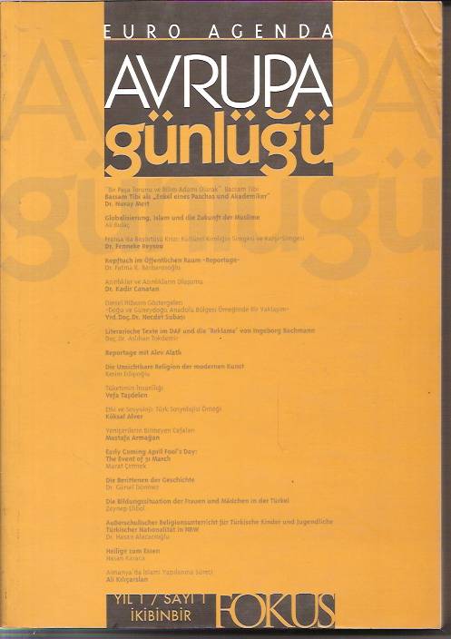 İLKSAHAF&AVRUPA GÜNLÜĞÜ-EURO AGENDA 1-2001 1