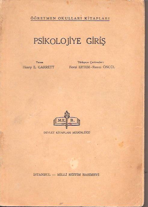 İLKSAHAF&PSİKOLOJİYE GİRİŞ-HENRY E. GARRETT-1966 1