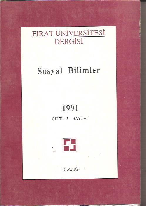 SOSYAL BİLİMLER 1991-CİLT-5-SAYI-1FIRAT ÜNİVERSİ 1