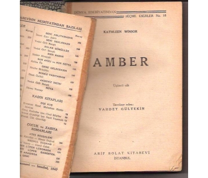 AMBER 3.CİLT-KATHLEEN WINSOR-VAHDET GÜLTEKN-1947