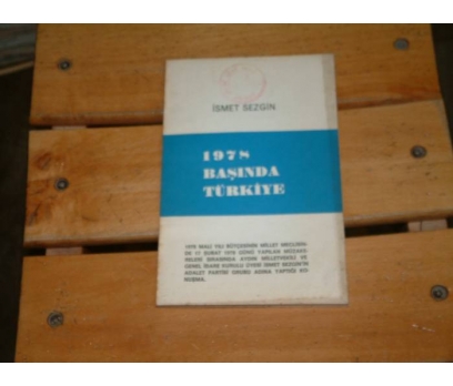 İLKSAHAF&1978 BAŞINDA TÜRKİYE-İSMET SEZGİN 1 2x