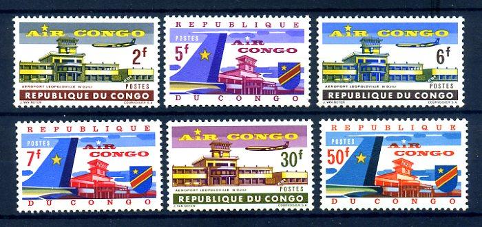 KONGO ** 1963 KONGO HAVA YOLLARI TAM SERİ (310814) 1