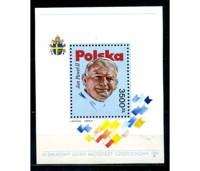 POLONYA ** 1991 PAPA II.J.PAUL BLOK (270814) 1 2x