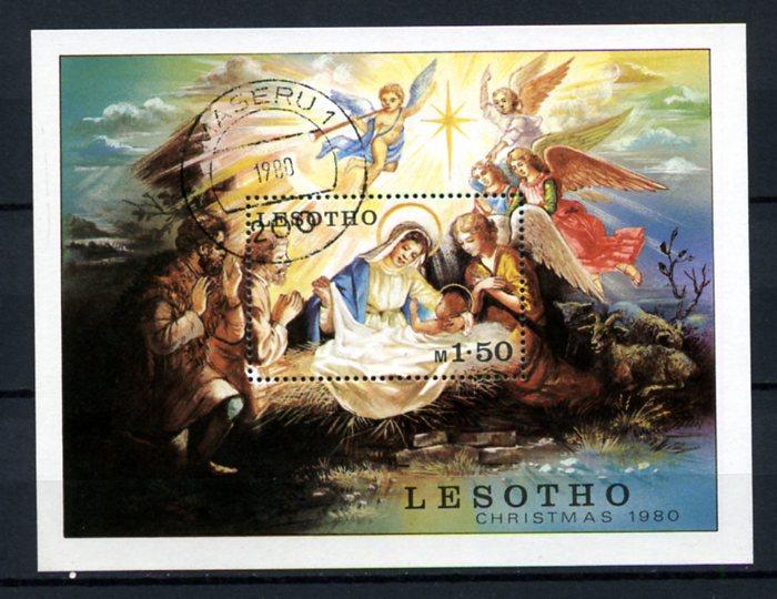 LESOTHO İGD 1980  CHRISTMAS  BLOK (131014) 1