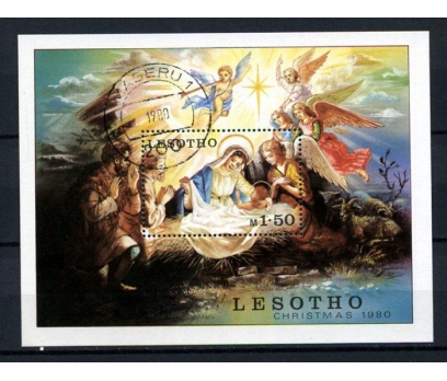 LESOTHO İGD 1980  CHRISTMAS  BLOK (131014) 1 2x