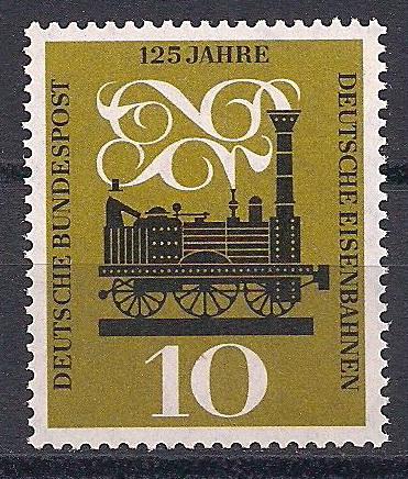 1960 Almanya Demiryolları 125.yıl Damgasız** 1