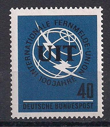 1965 Almanya ITU yüzüncü yıl Damgasız** 1