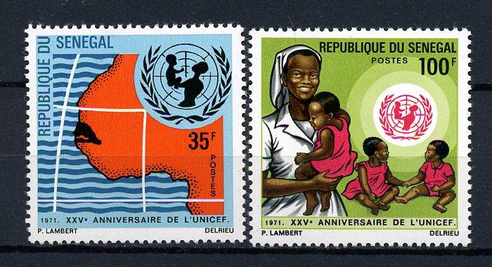 SENEGAL ** 1971 UNİCEF 25.YIL TAM SERİ (040115) 1